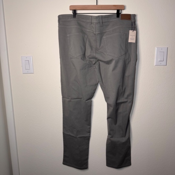 Peter Millar NWT Signature Sateen Five Pocket Pants Men's 42 x 32 Grey - Picture 6 of 7